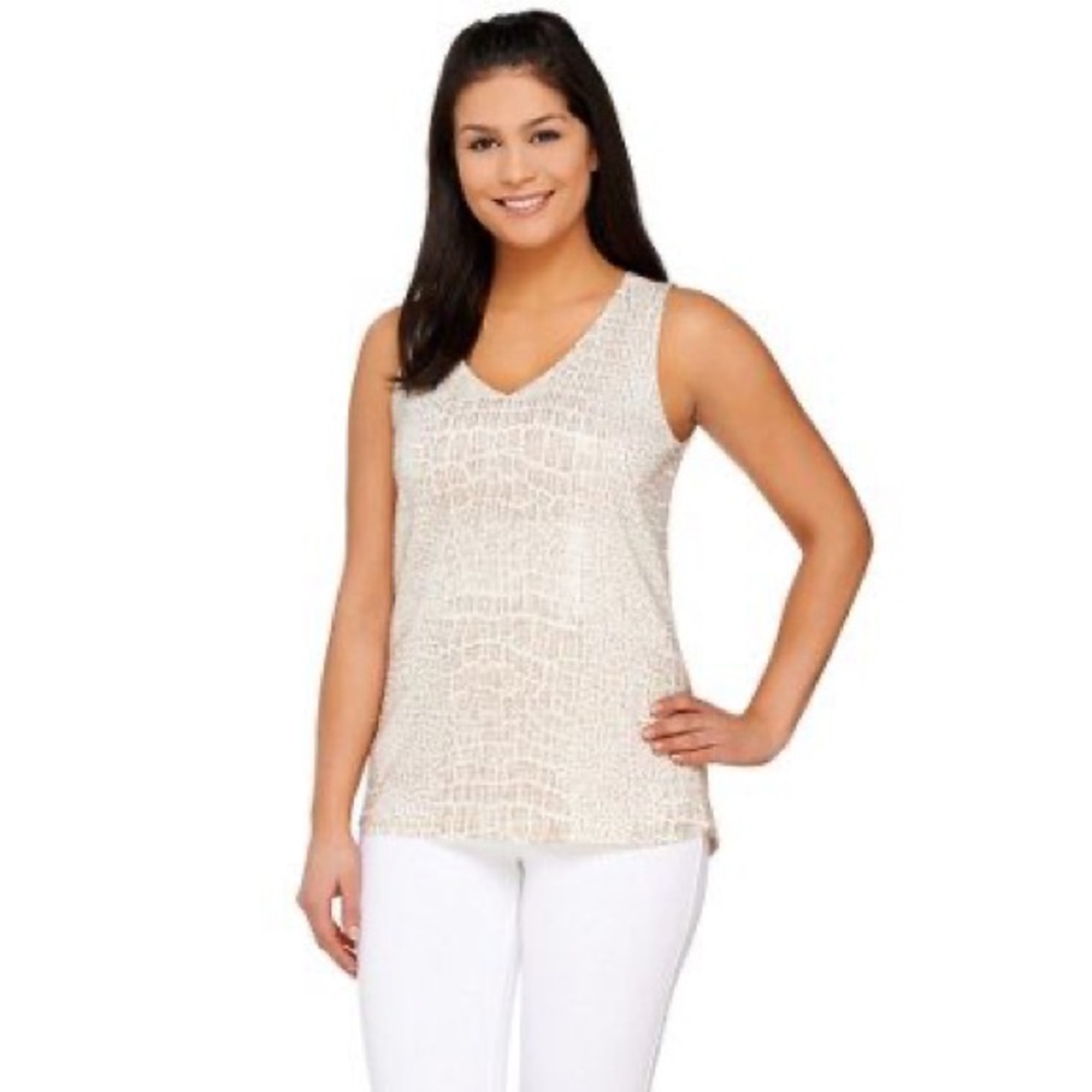 NWT Kelly by Clinton Kelly sequin top size M